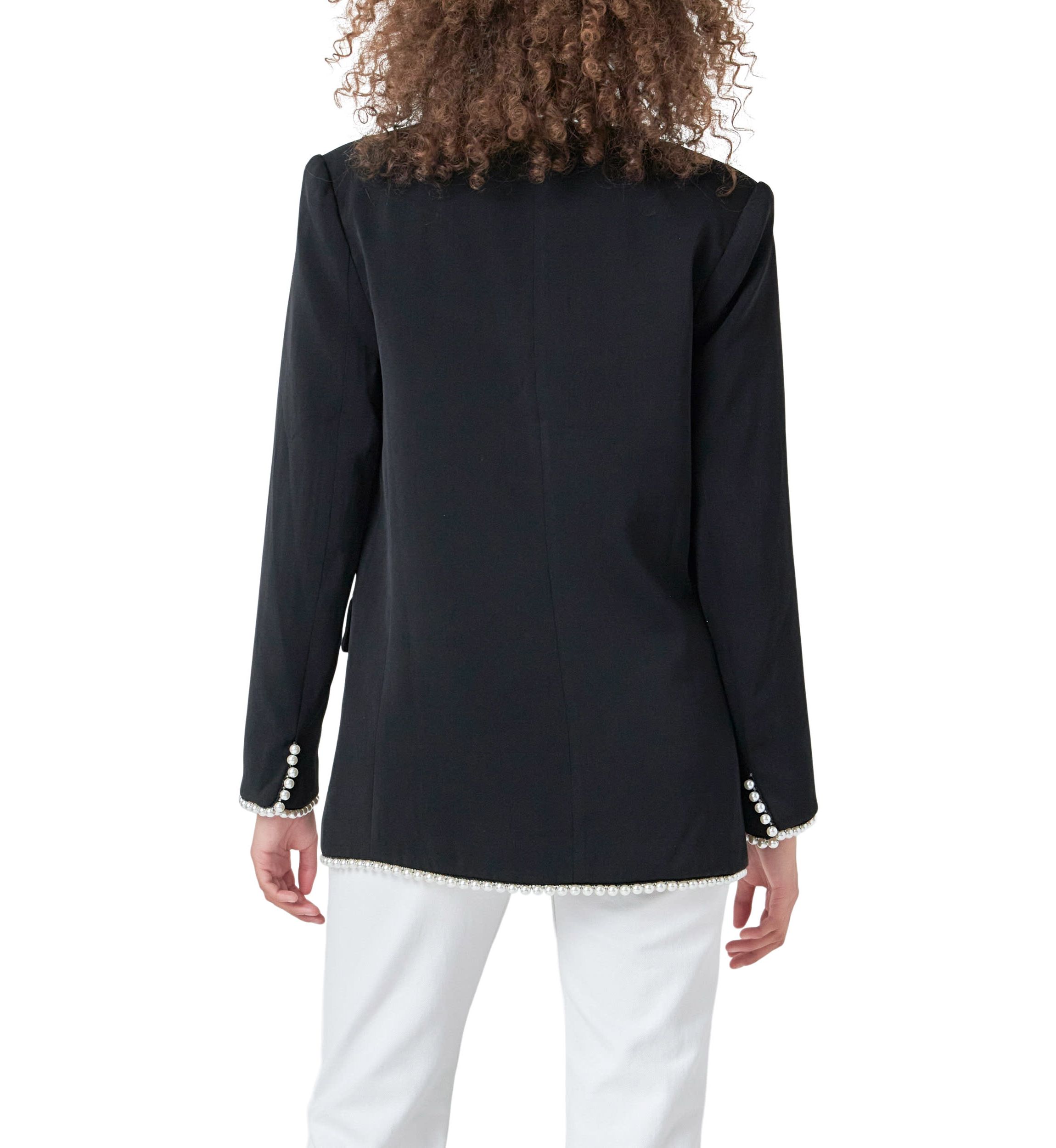 Pearl-Trimmed Blazer