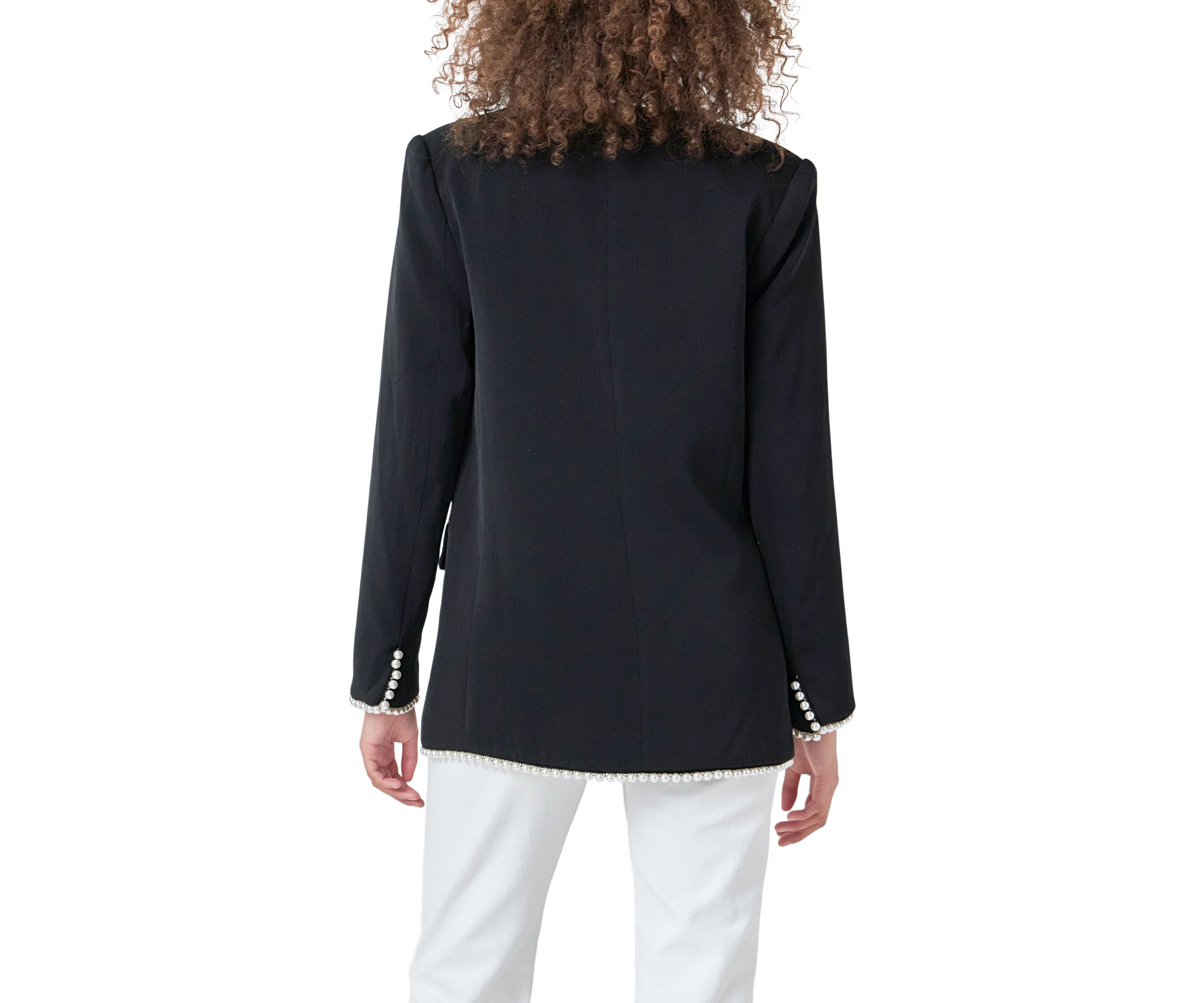 Pearl-Trimmed Blazer
