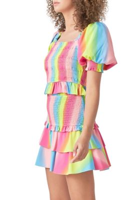 Ombre Stripe Smocked Top