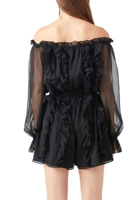 Women's Off the Shoulder Ruffled Romper