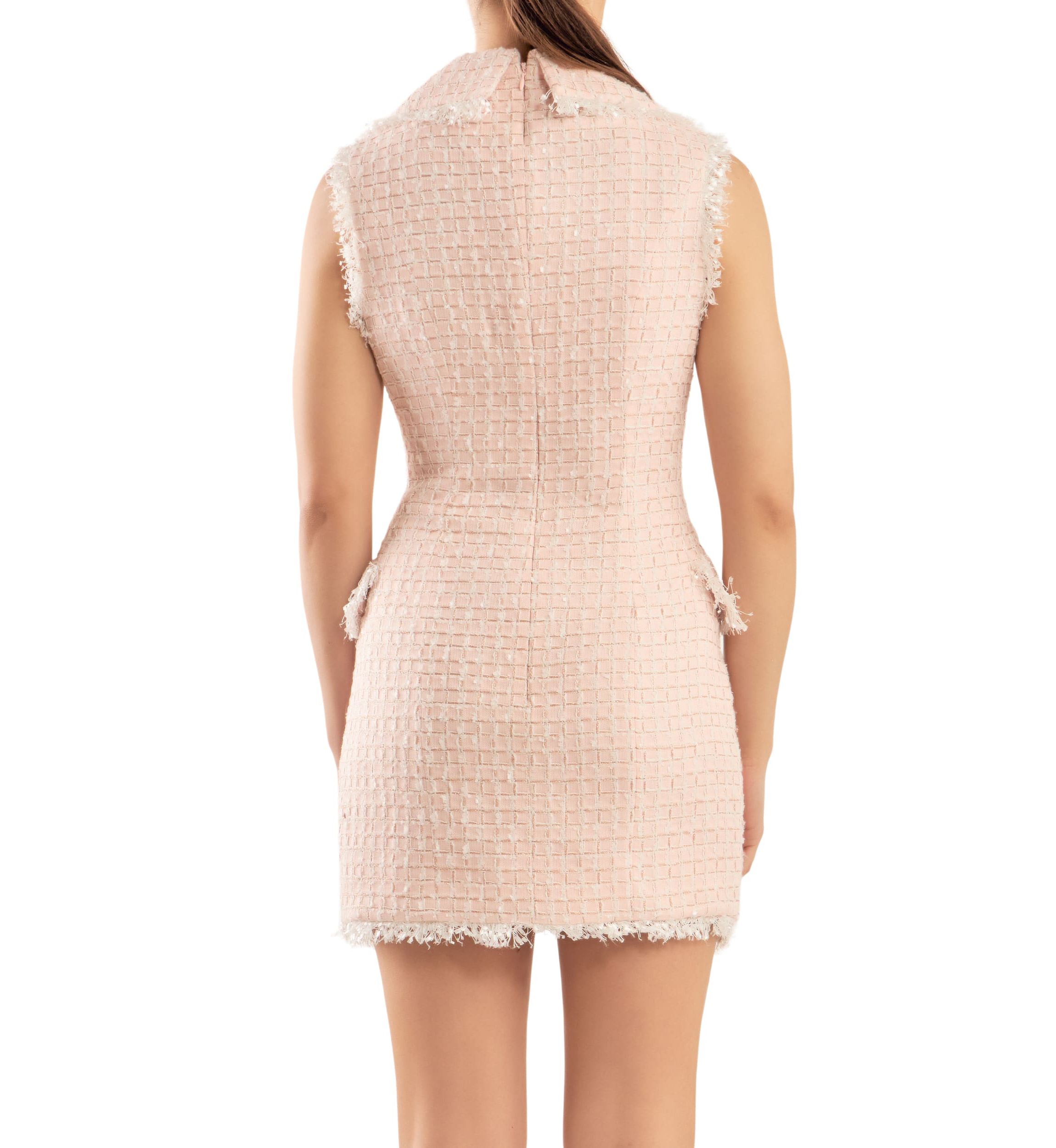 Check Tweed Mini Dress