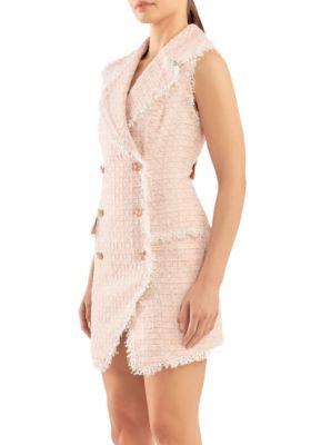 Check Tweed Mini Dress