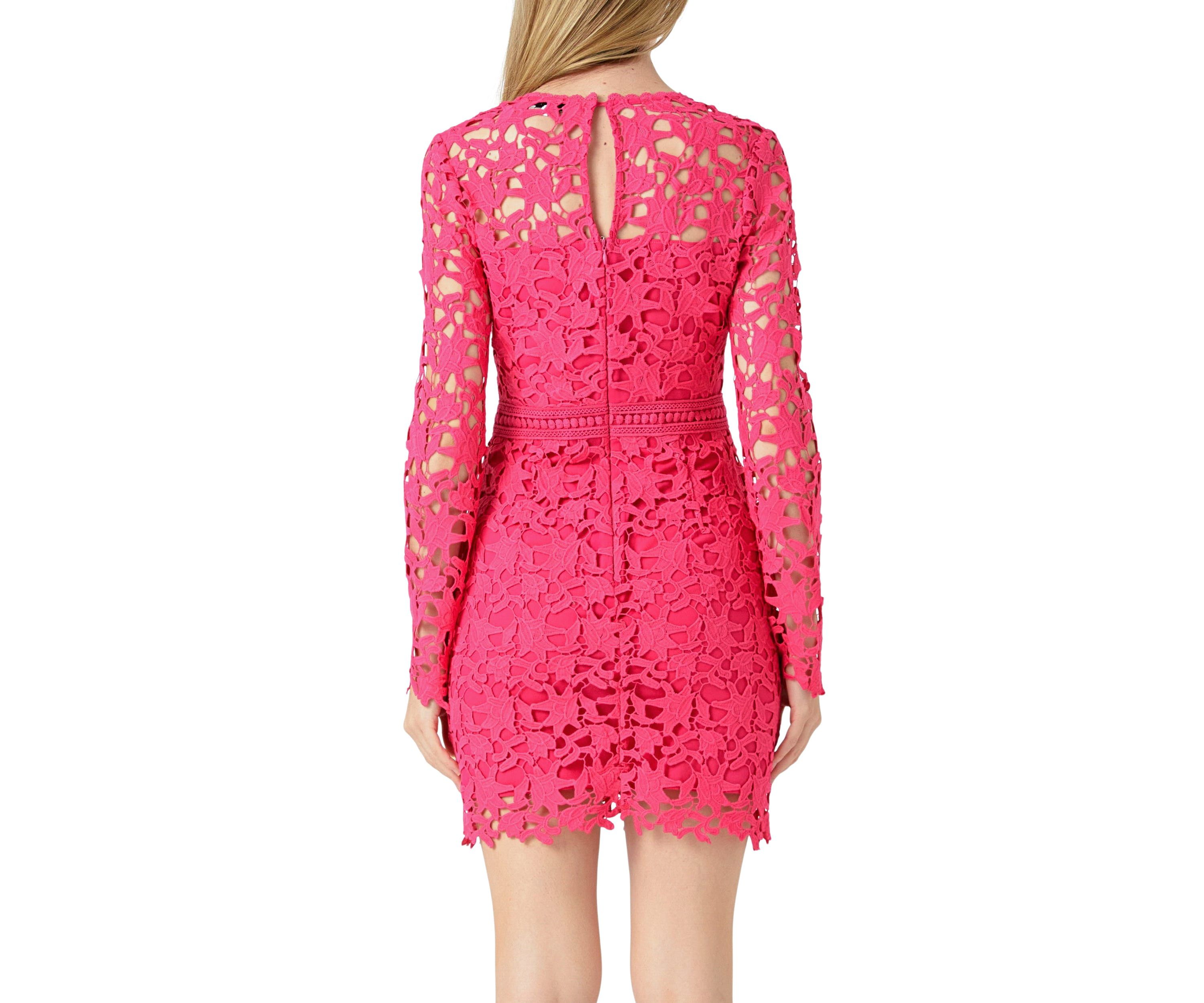 Long Sleeve Lace Mini Dress