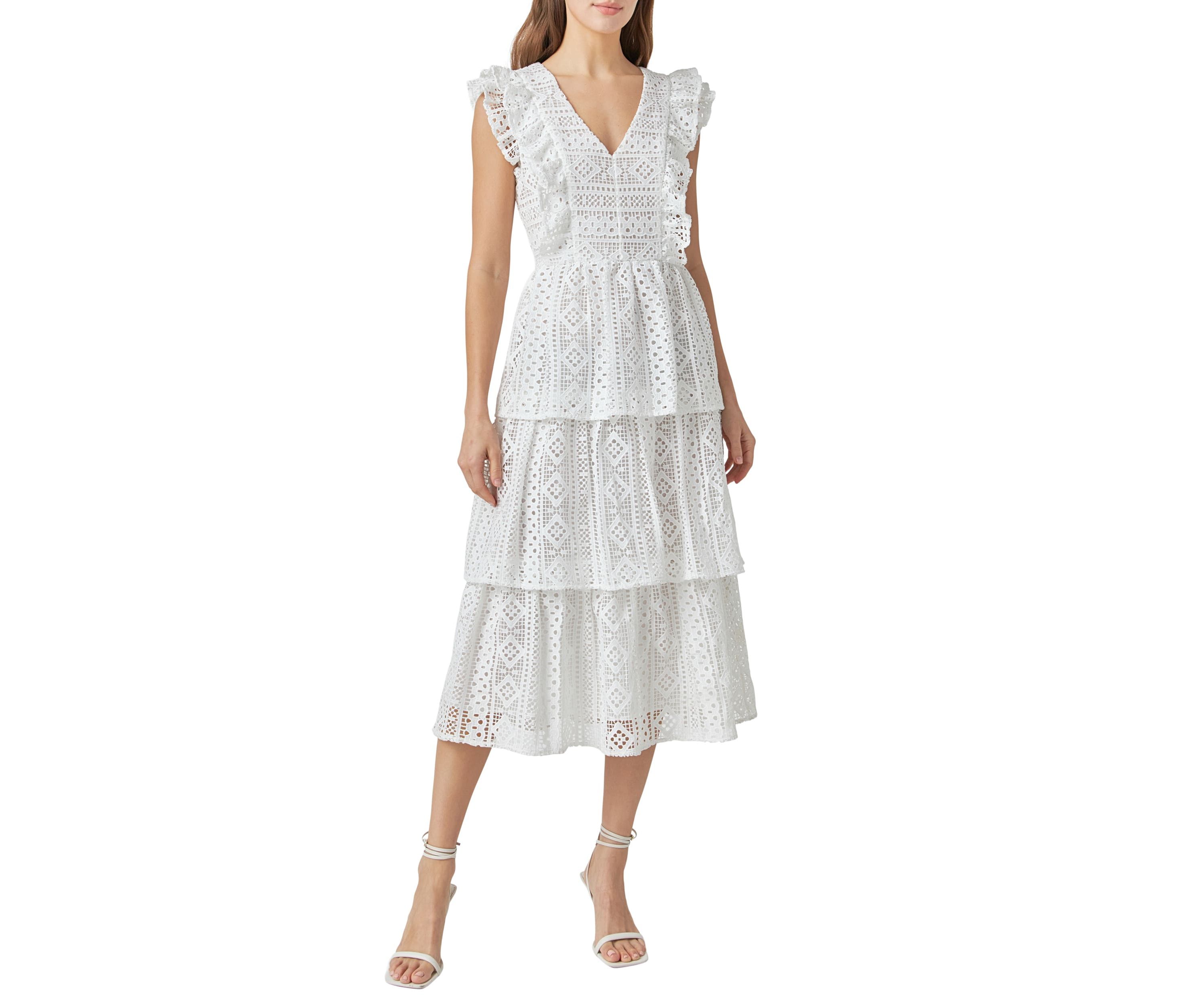 Spaghetti Smocked Tiered Mini Dress