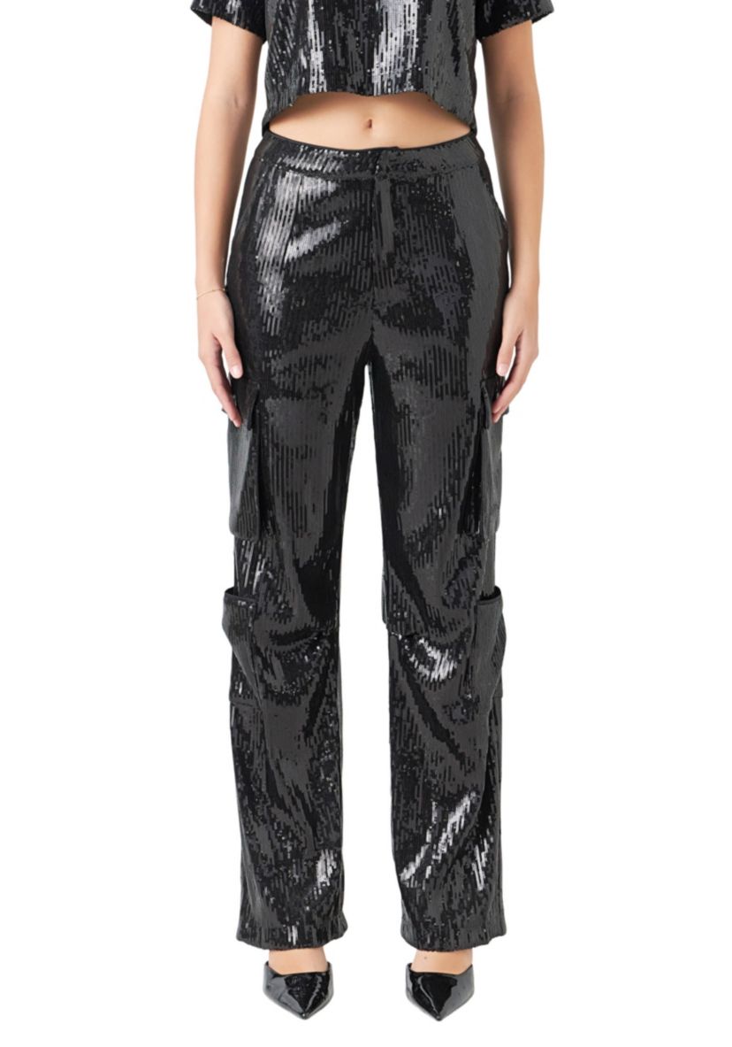 Sequins Cargo Pants