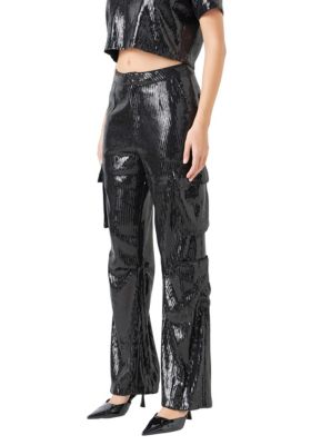 Women's Sequined Cargo Pants