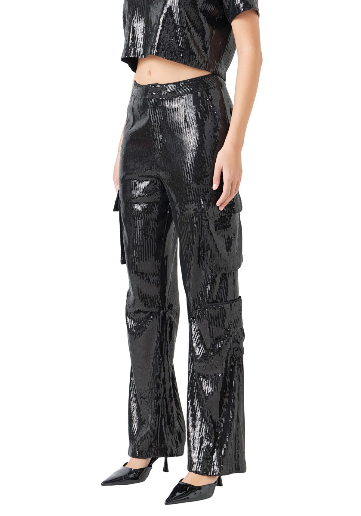 Sequins Cargo Pants