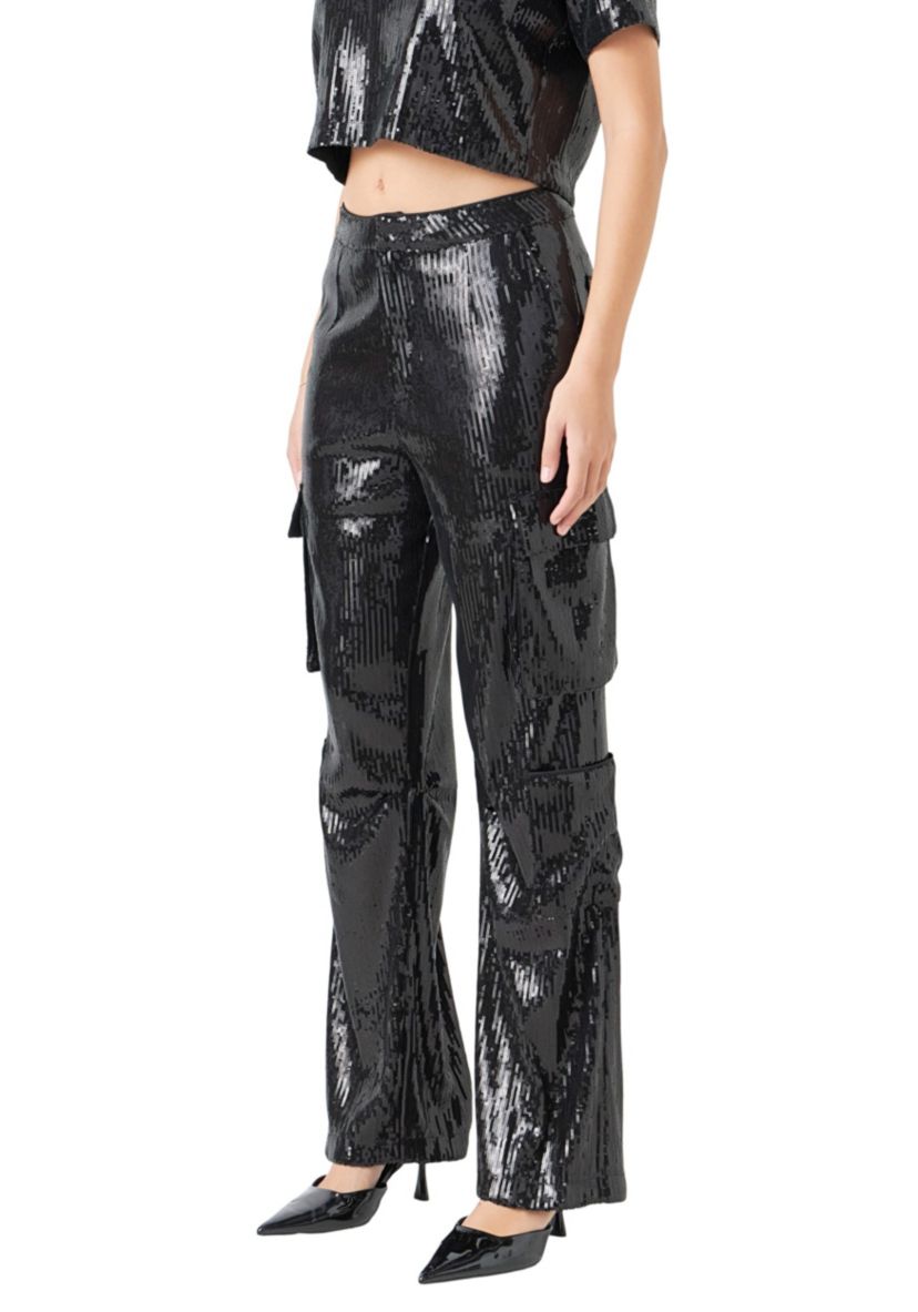Sequins Cargo Pants