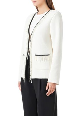 Pearl Trim Knit Cardigan