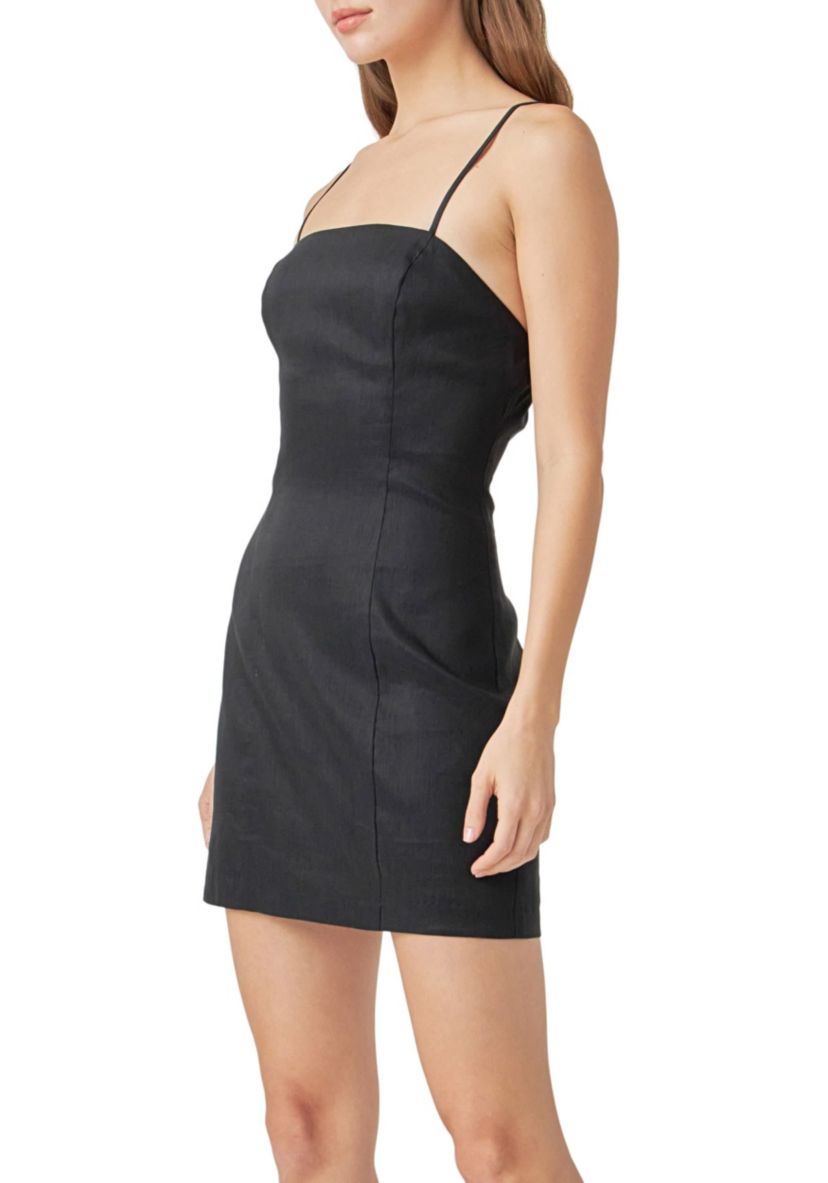 Cross Back Strappy Mini Dress