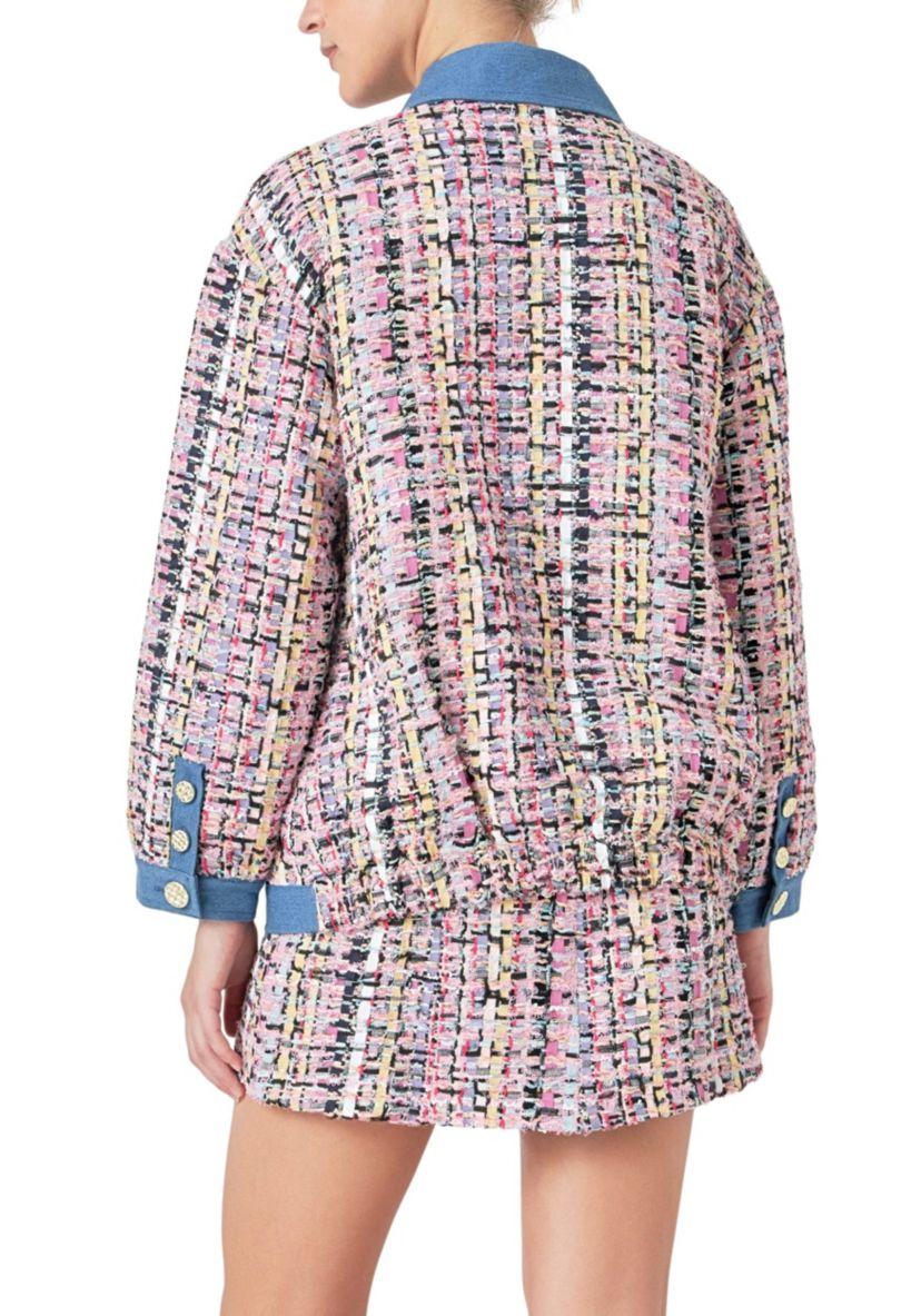 Tweed & Denim Combo Jacket