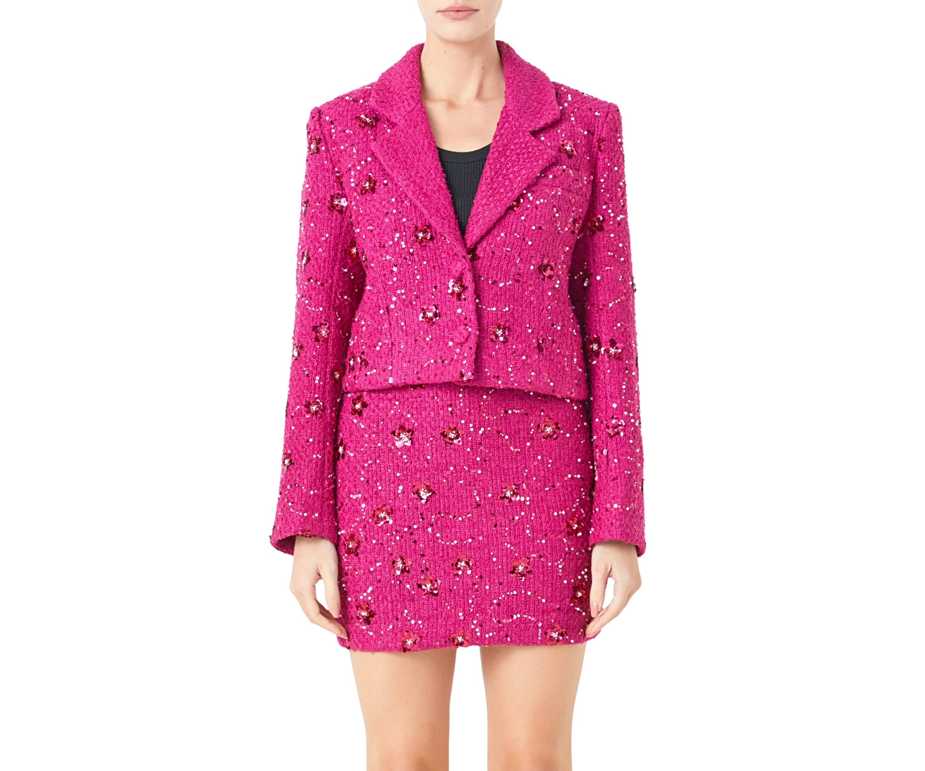 Sequins Cropped Blazer