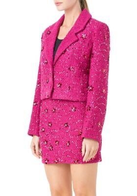 Sequins Cropped Blazer