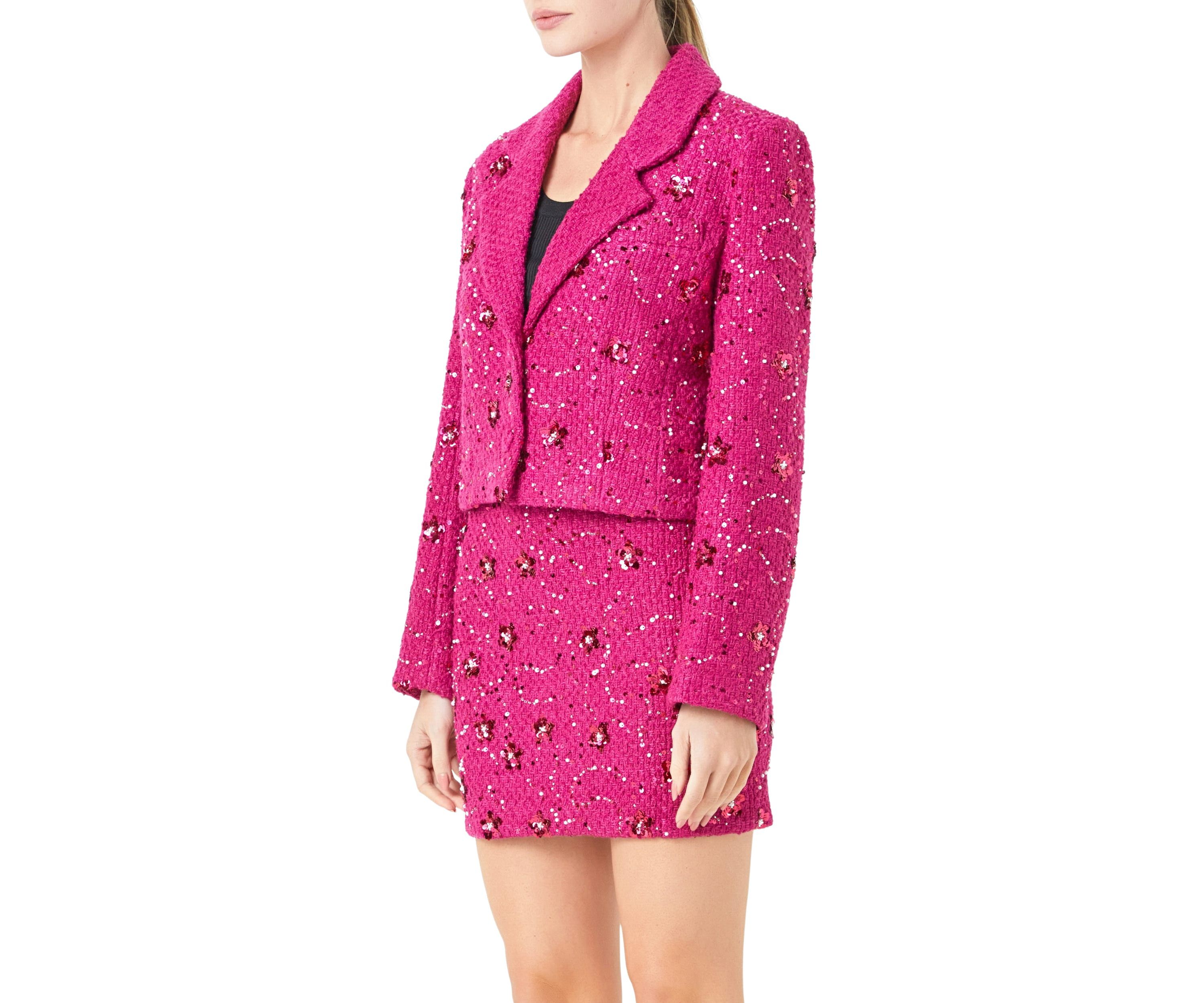 Sequins Cropped Blazer