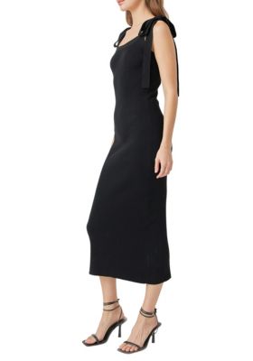 Women's Solid Knit Midi Dress