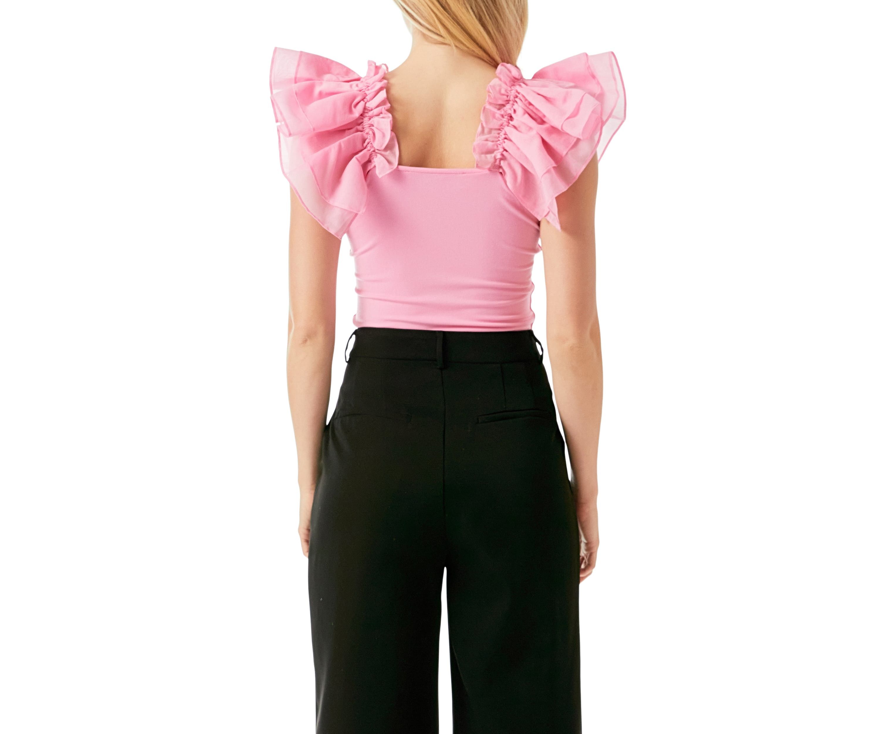 Organza Ruffle with Knit Top