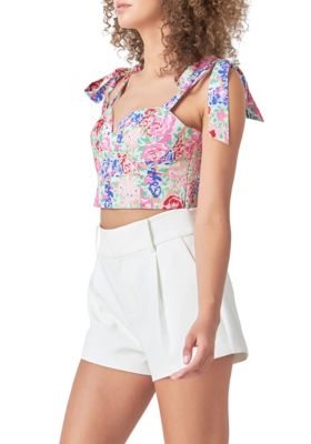 Cotton Floral Print Top