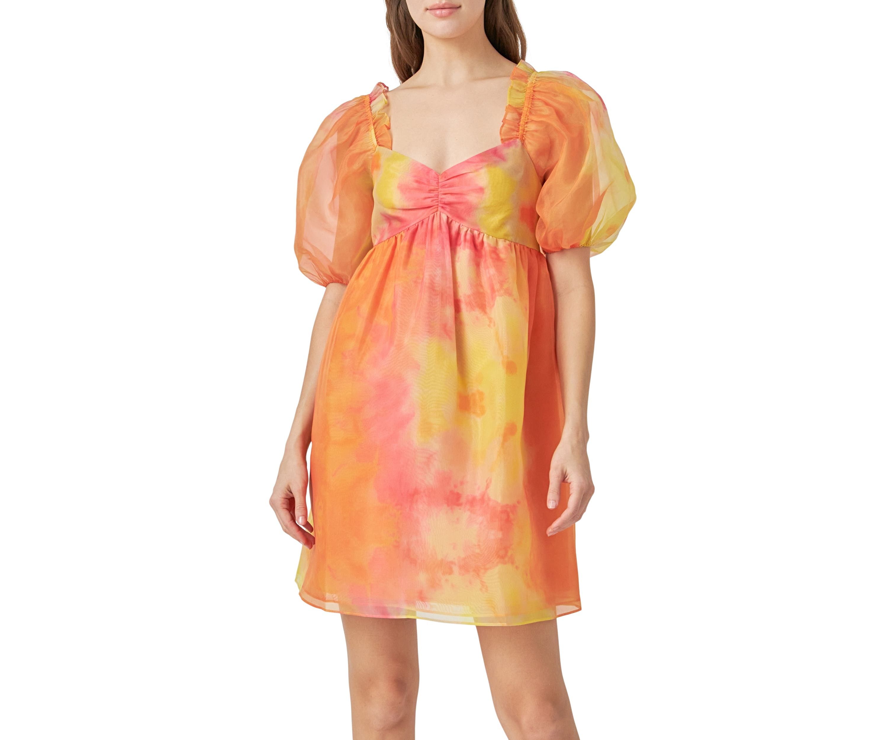 Organze Tie-dye Babydoll Dress
