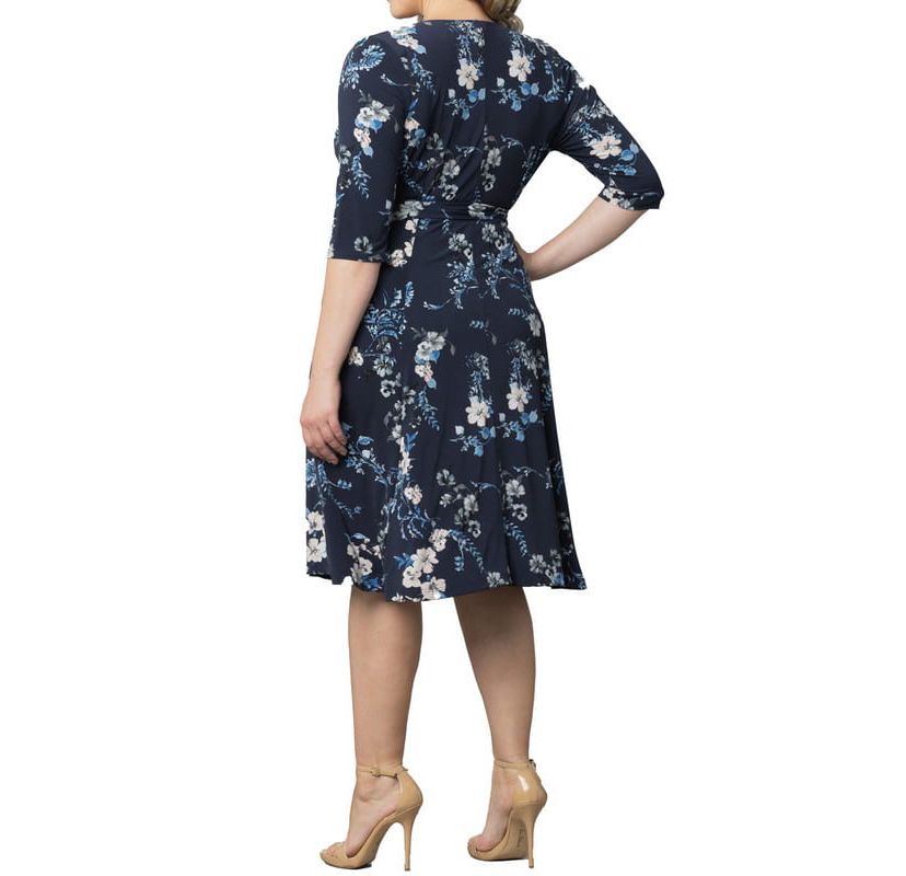 Womens Plus Size Signature Print Wrap Dress
