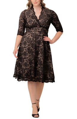 KIYONNA Women's Plus Size Mademoiselle Lace Cocktail Dress with Sleeves, 3X
