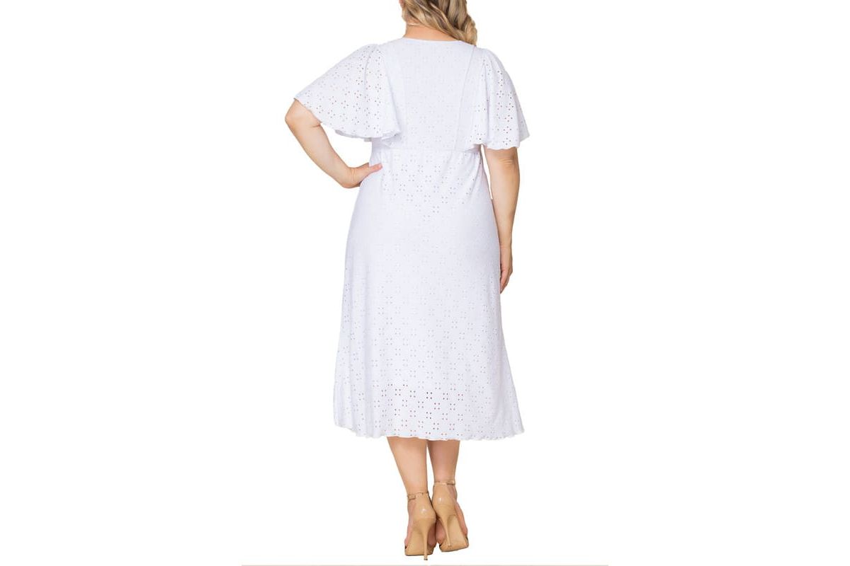 Womens Plus Size Lucy Eyelet Dress