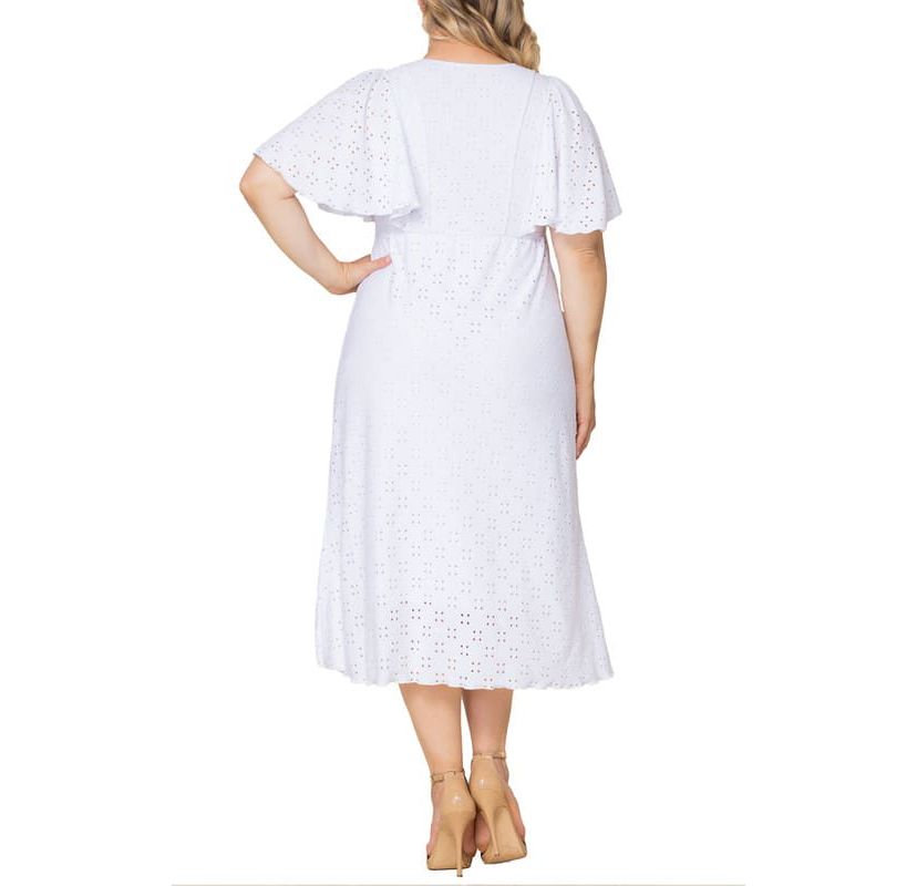 Womens Plus Size Lucy Eyelet Dress