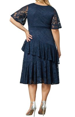 Women's Plus Lace Affair Tiered Cocktail Dress