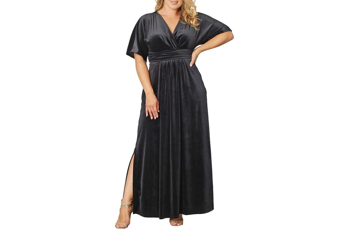 Womens Plus Size Verona Velvet Evening Gown