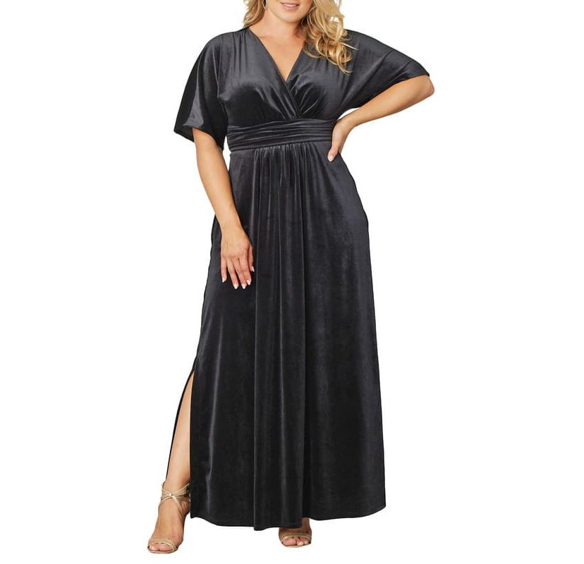 Womens Plus Size Verona Velvet Evening Gown
