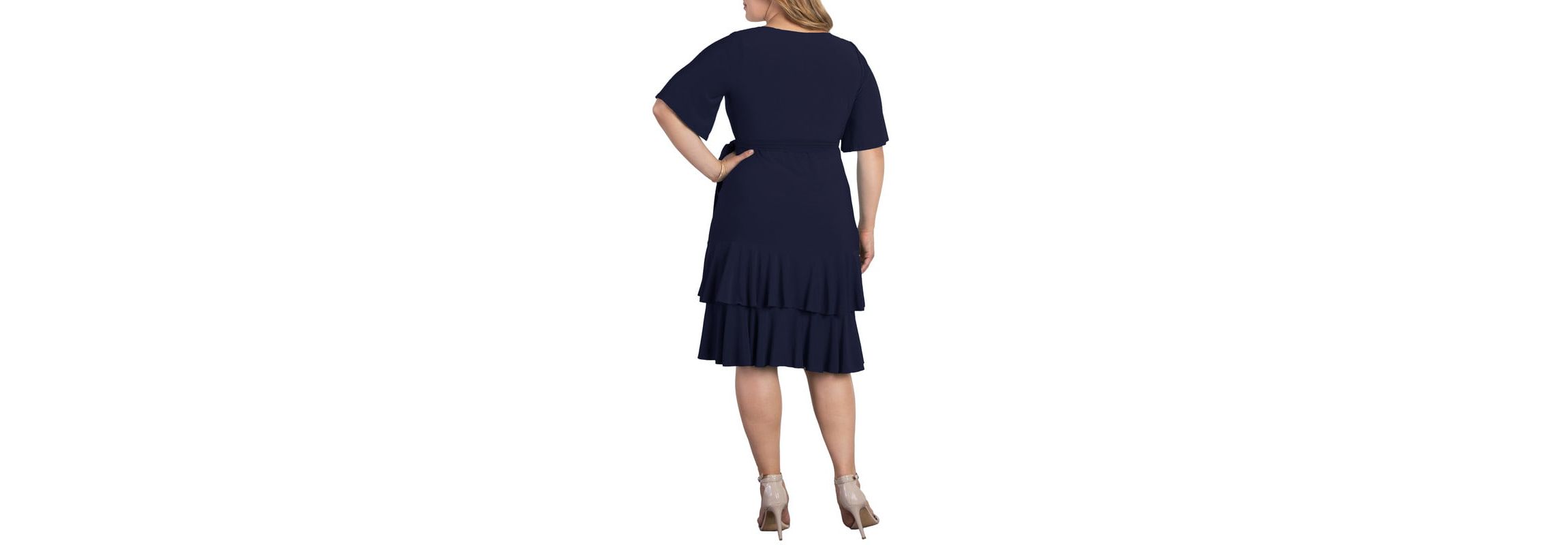 Womens Plus Size Miranda Ruffle Wrap Dress