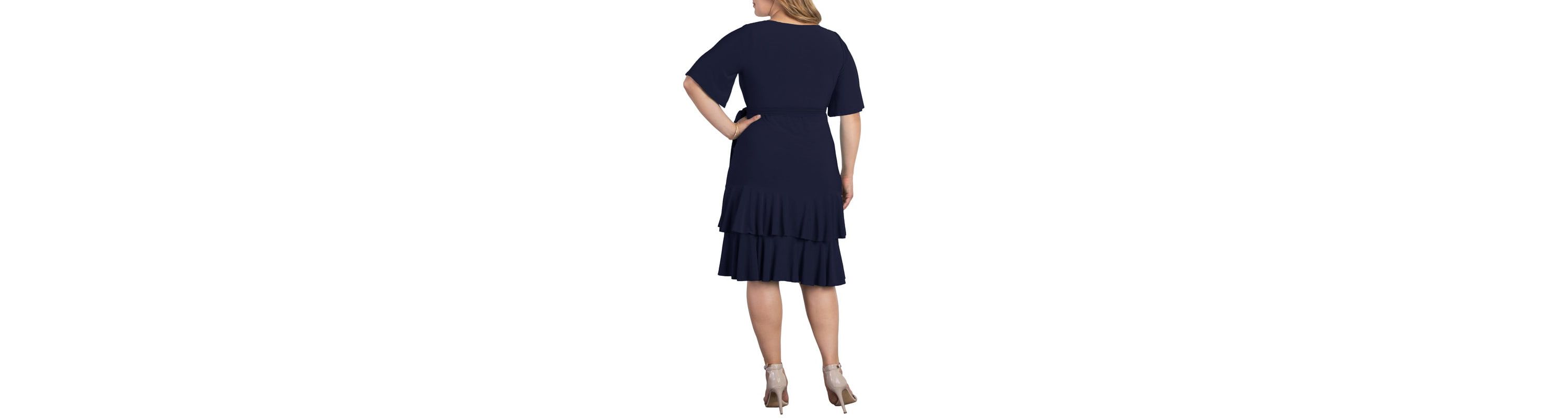 Womens Plus Size Miranda Ruffle Wrap Dress