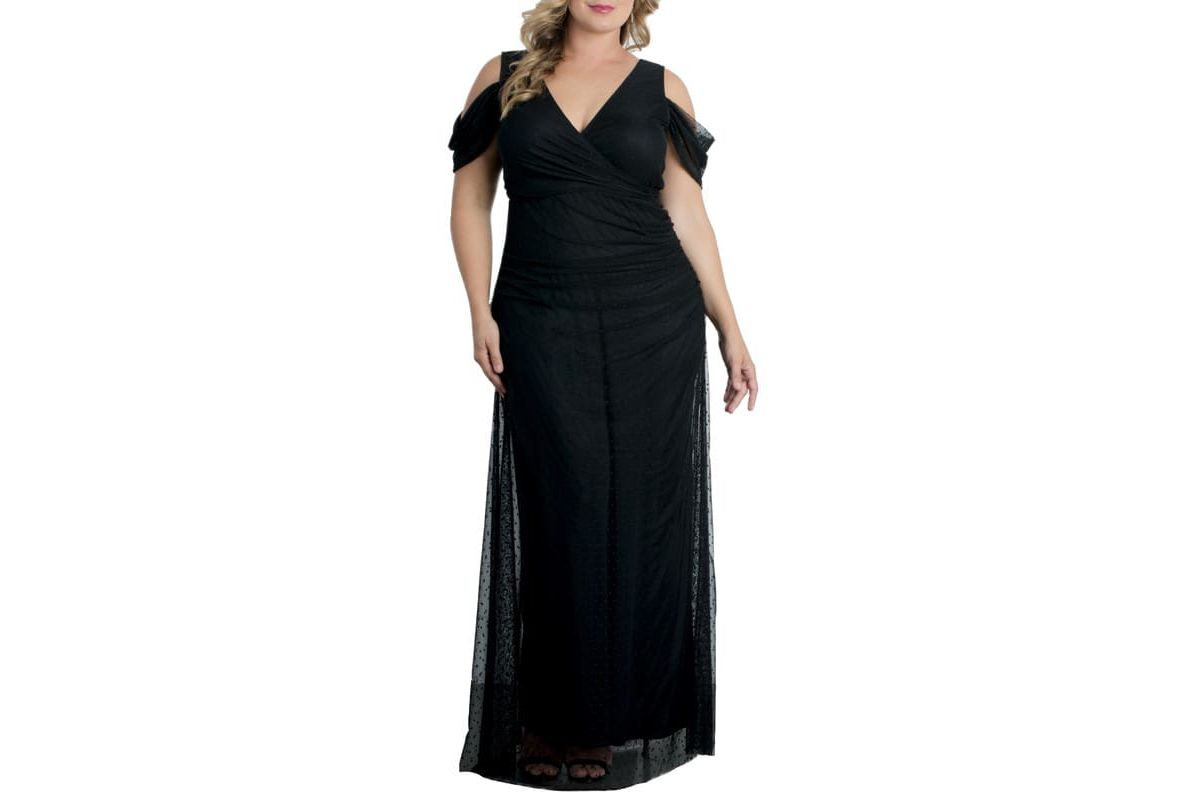 Womens Plus Size Seraphina Mesh Gown