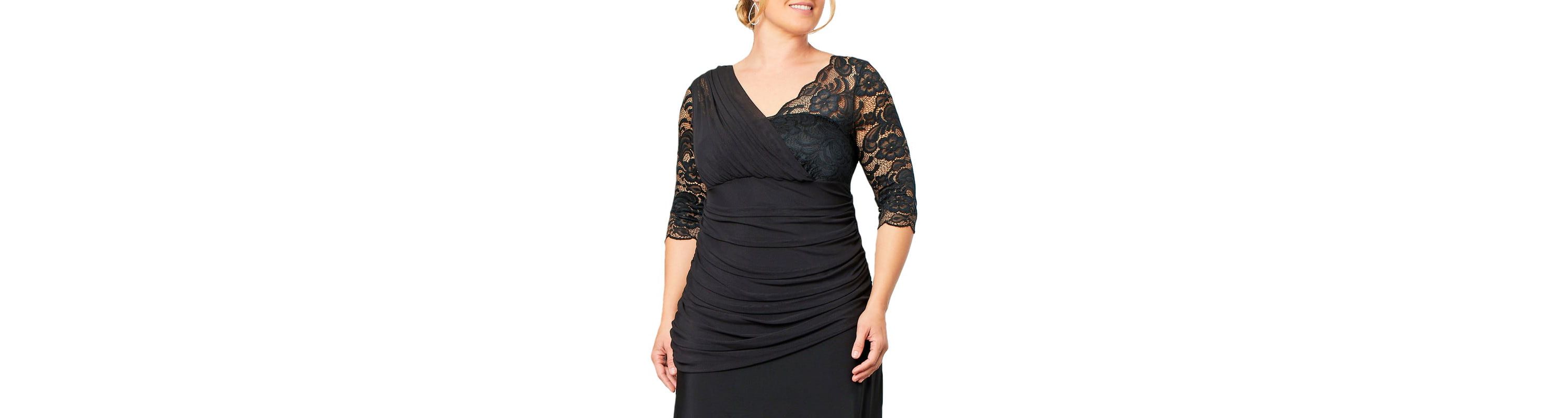 Womens Plus Size Soiree Draped Evening Gown