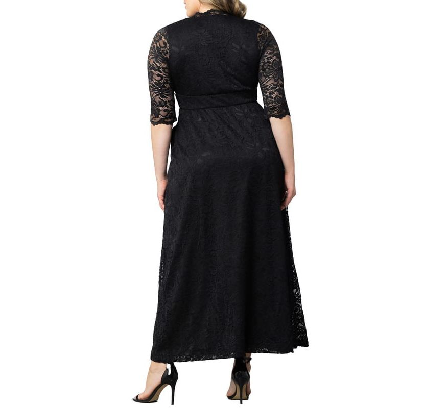 Womens Plus Size Maria Lace Evening Gown