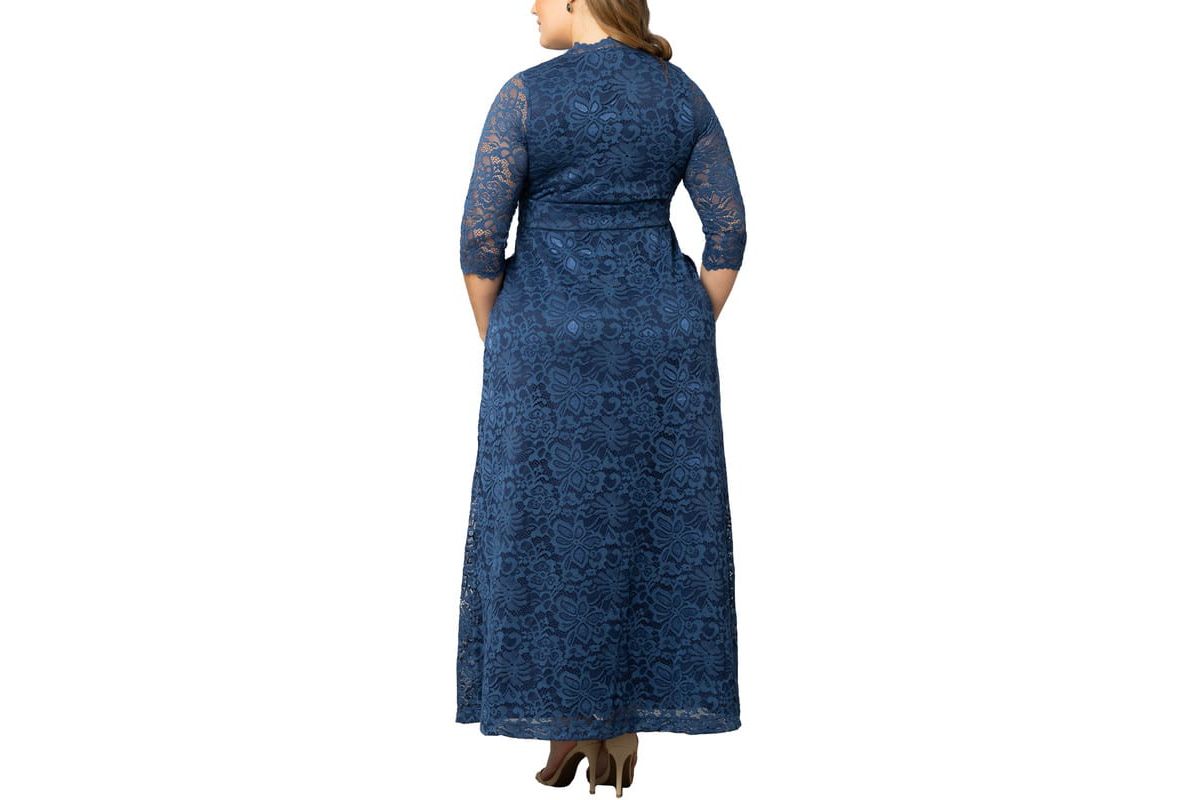 Womens Plus Size Maria Lace Evening Gown