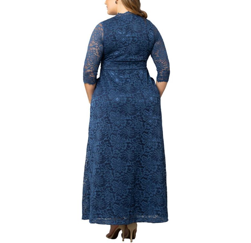 Womens Plus Size Maria Lace Evening Gown