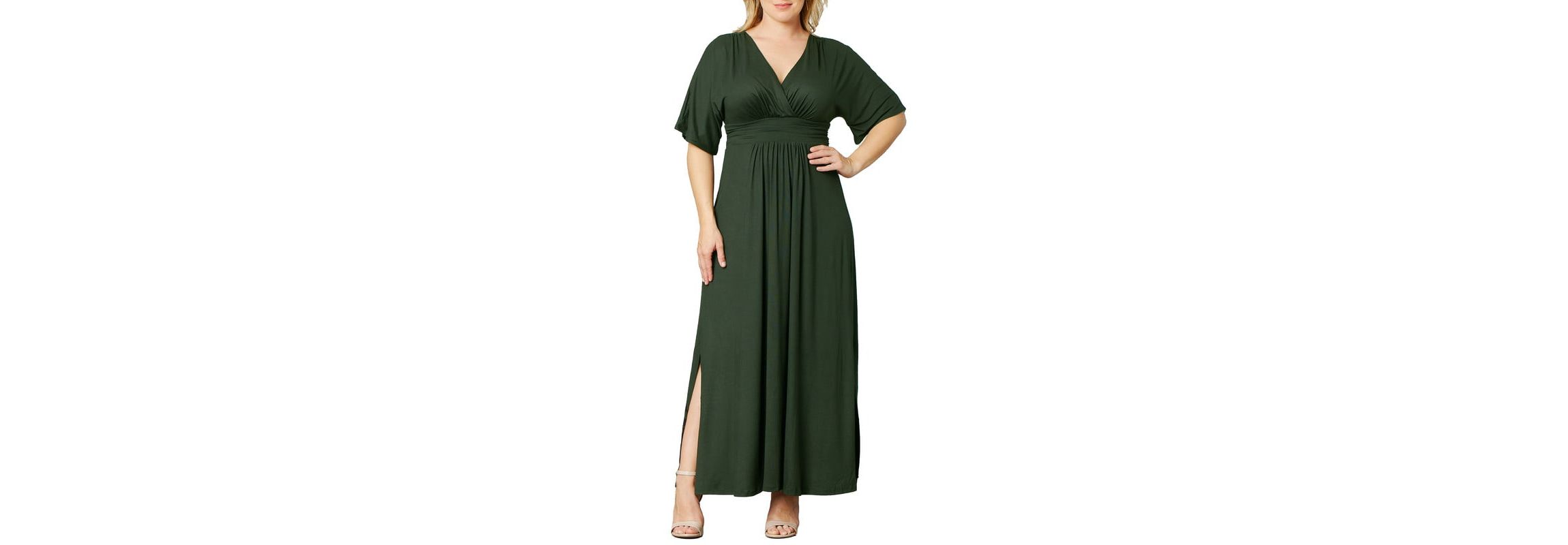 Womens Plus Size Vienna Kimono Sleeve Long Maxi Dress