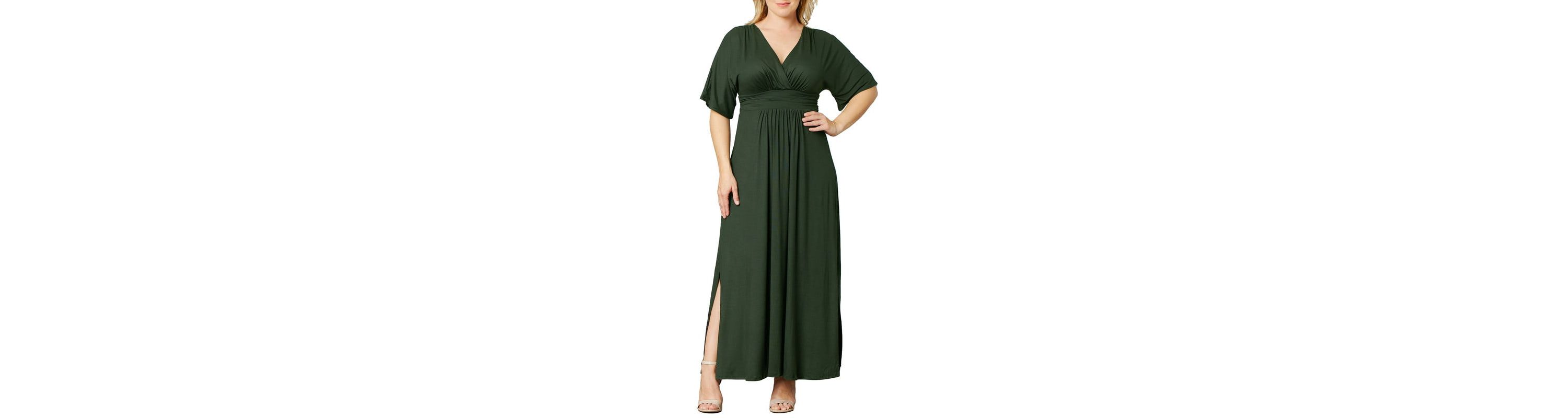 Womens Plus Size Vienna Kimono Sleeve Long Maxi Dress