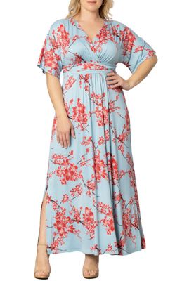 KIYONNA Women's Plus Size Vienna Kimono Sleeve Long Maxi Dress, 2X