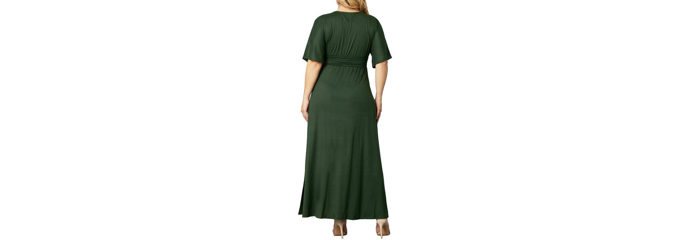 Womens Plus Size Vienna Kimono Sleeve Long Maxi Dress