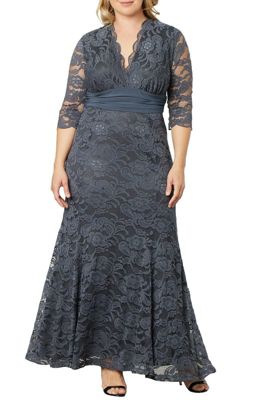 KIYONNA Women's Plus Size Screen Siren Lace Evening Gown