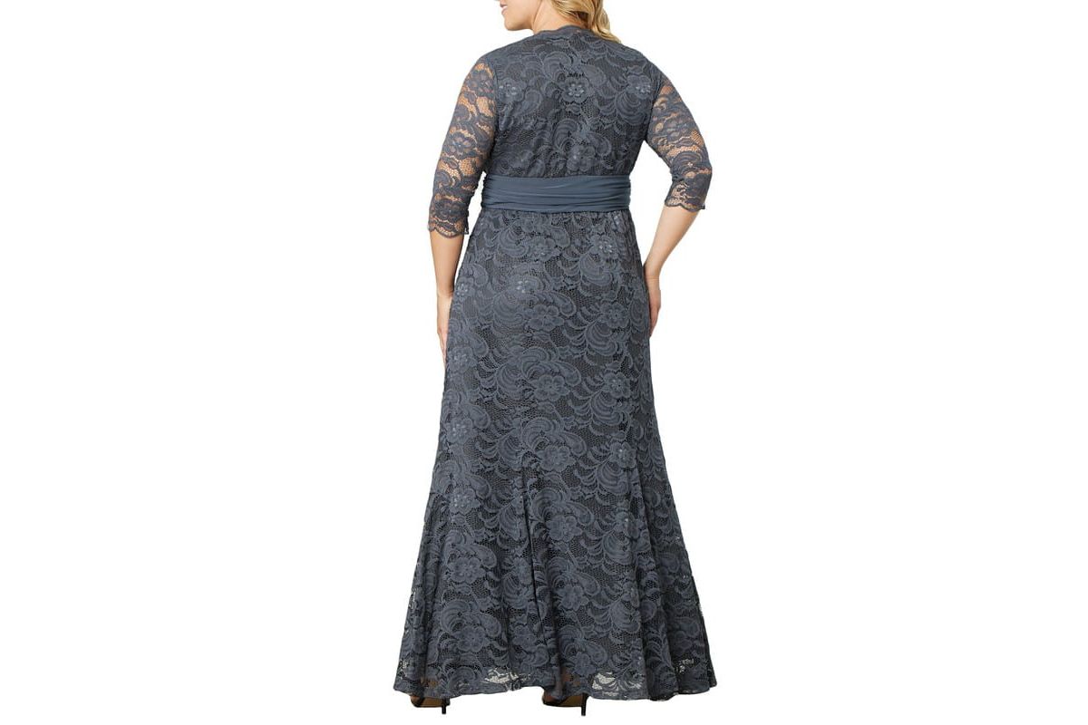 Womens Plus Size Screen Siren Lace Evening Gown