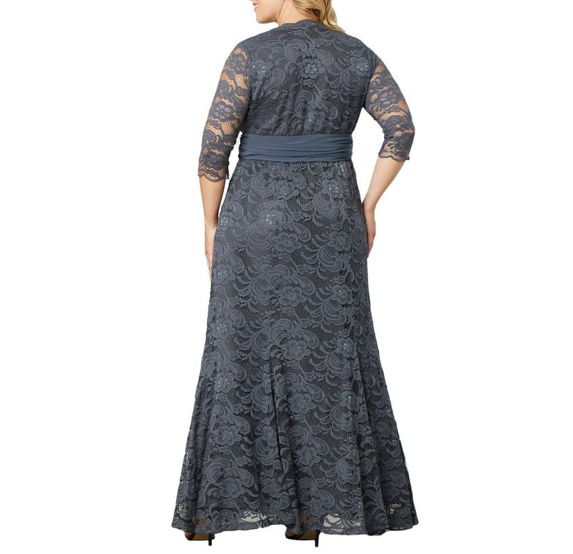 Womens Plus Size Screen Siren Lace Evening Gown