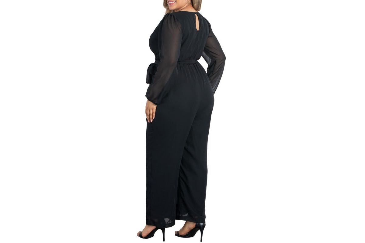 Womens Plus Size Celina Chiffon Jumpsuit