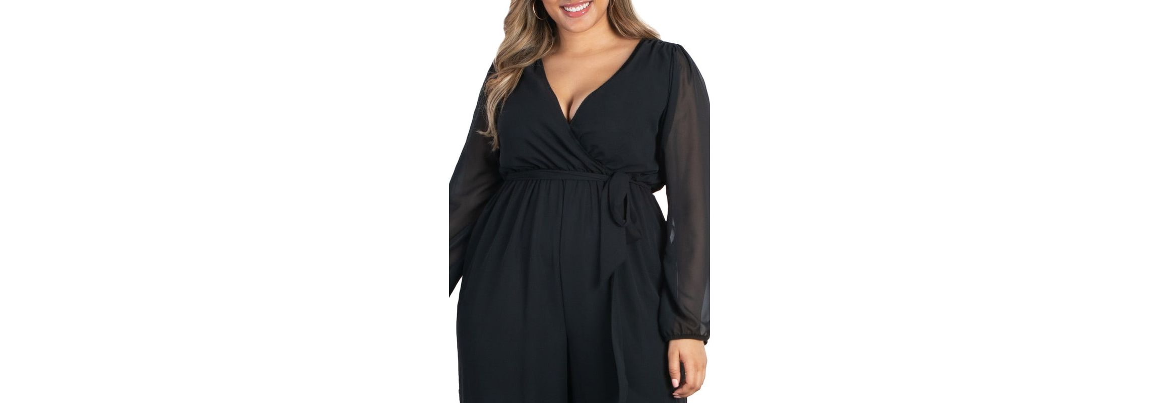 Womens Plus Size Celina Chiffon Jumpsuit