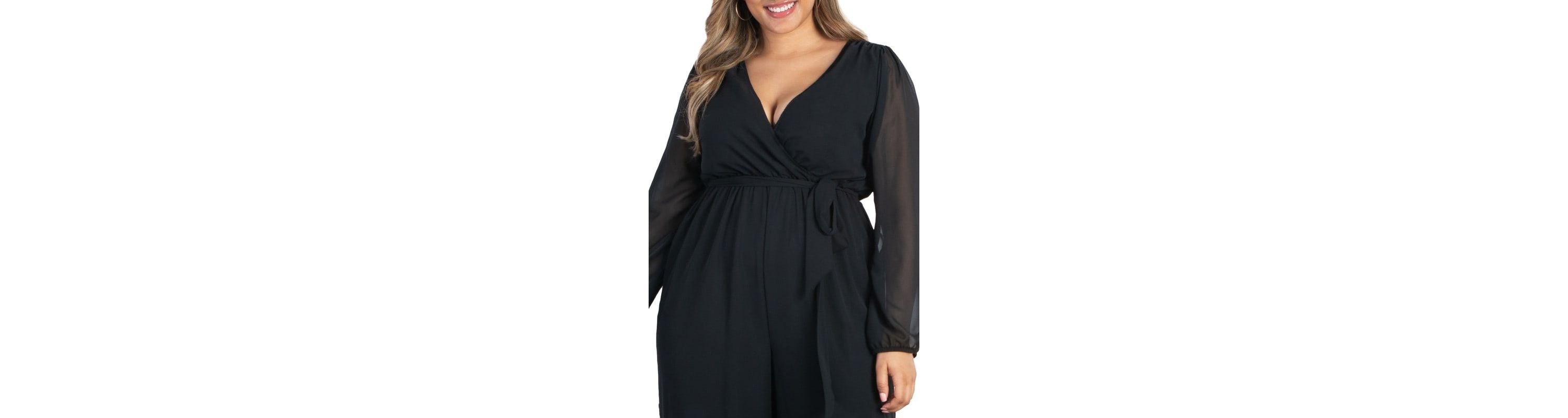 Womens Plus Size Celina Chiffon Jumpsuit
