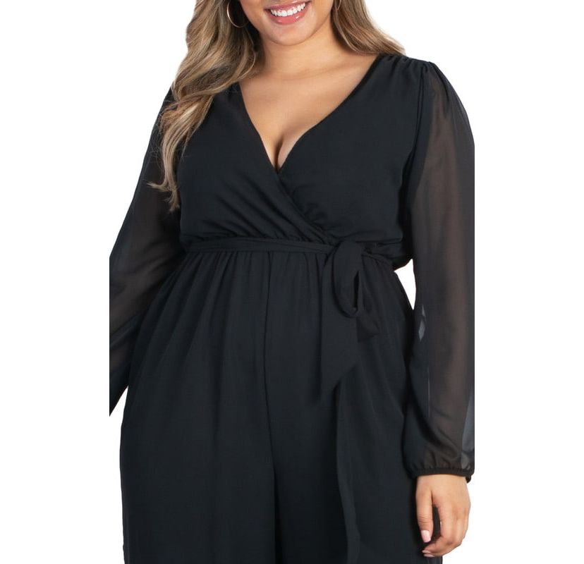 Womens Plus Size Celina Chiffon Jumpsuit
