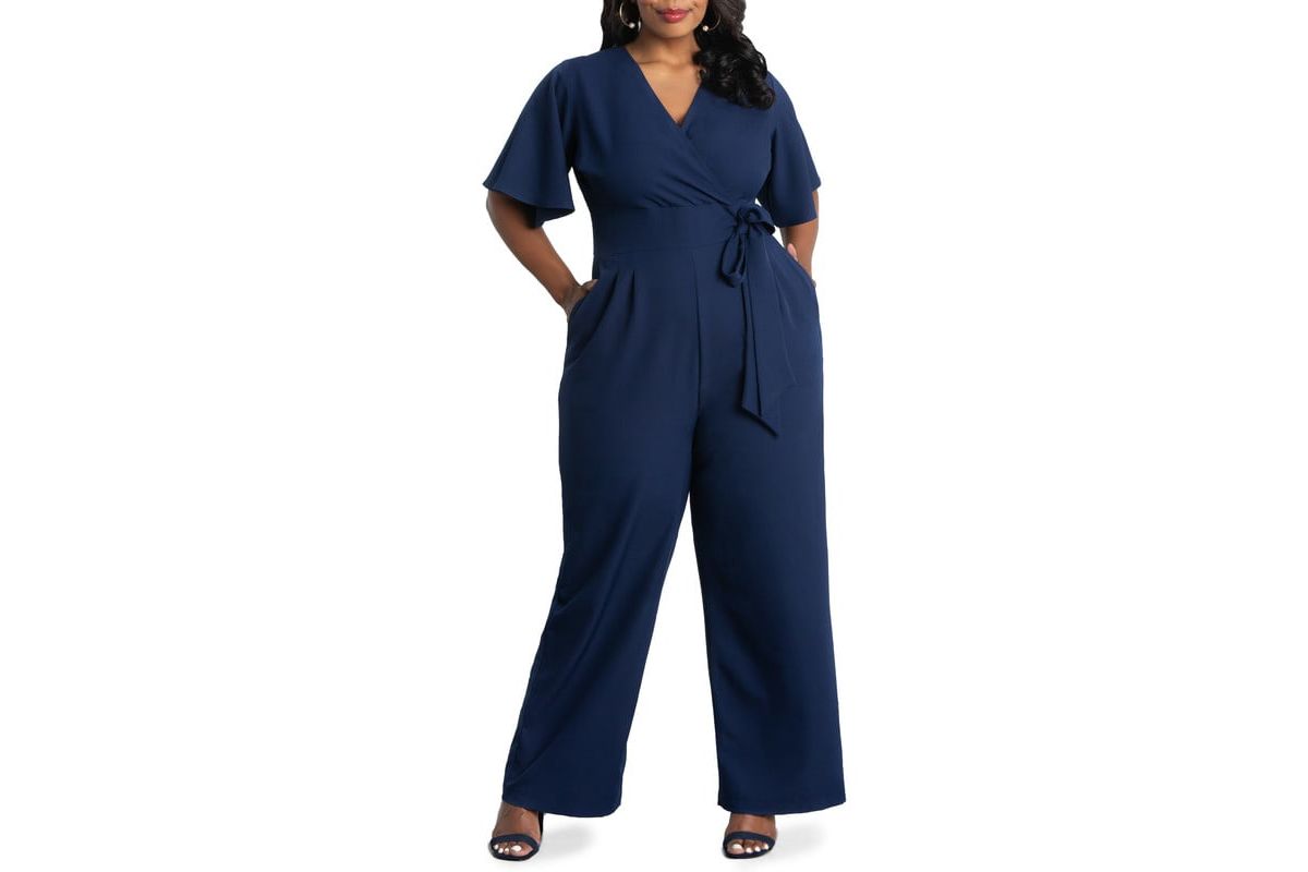 Womens Plus Size Charisma Crepe Jumpsuit