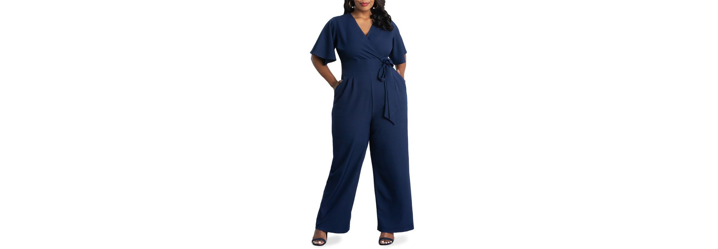 Womens Plus Size Charisma Crepe Jumpsuit