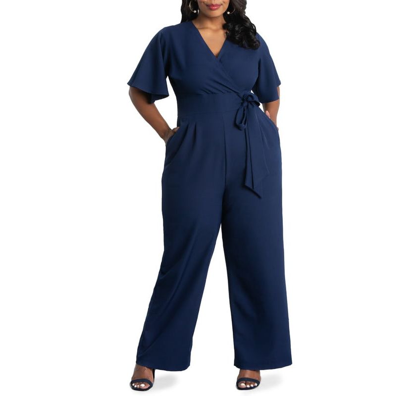 Womens Plus Size Charisma Crepe Jumpsuit